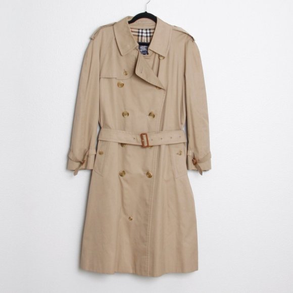 Burberry Other - Burberry Vintage Double Breasted Trench Coat Nova Check Lining 54 Short Men's